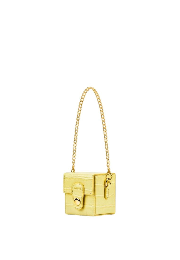 Square Mini Box - Light Yellow Croc