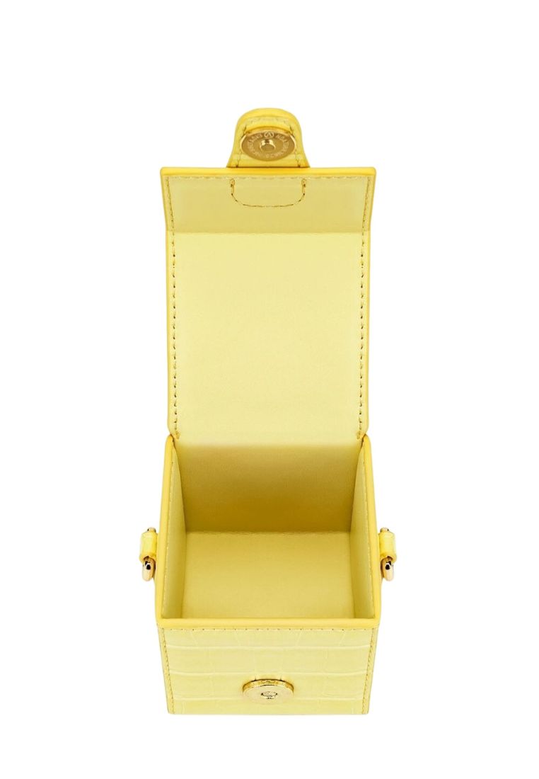 Square Mini Box - Light Yellow Croc