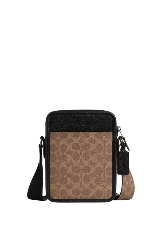 Sullivan Crossbody Bag In Signature Canvas Tan Black