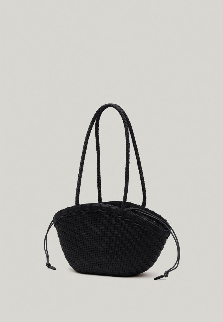 TWIG BASKET SHOULDER BAG dried black