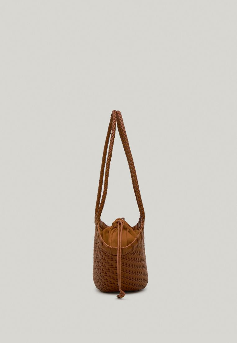 TWIG BASKET SHOULDER BAG dried tan