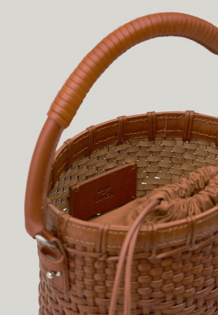 TWIG BASKET TOTE BAG dried tan