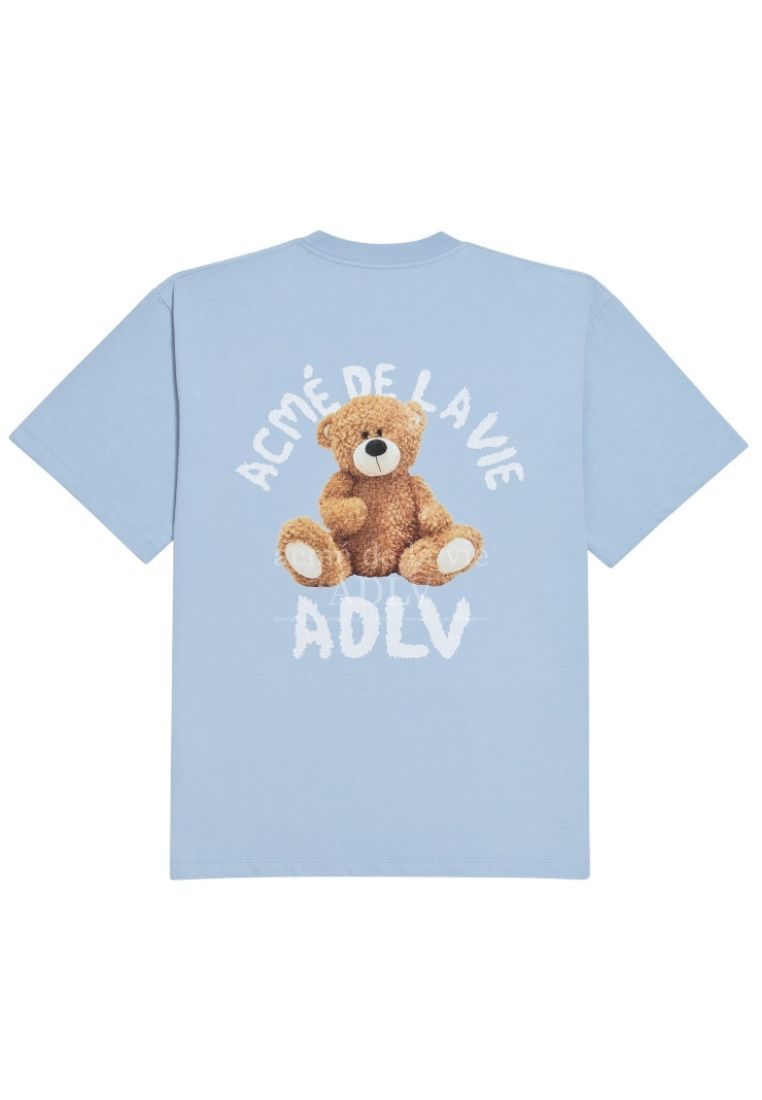 Teddy Bear (Bear Doll) Short Sleeve T-Shirt Sky Blue
