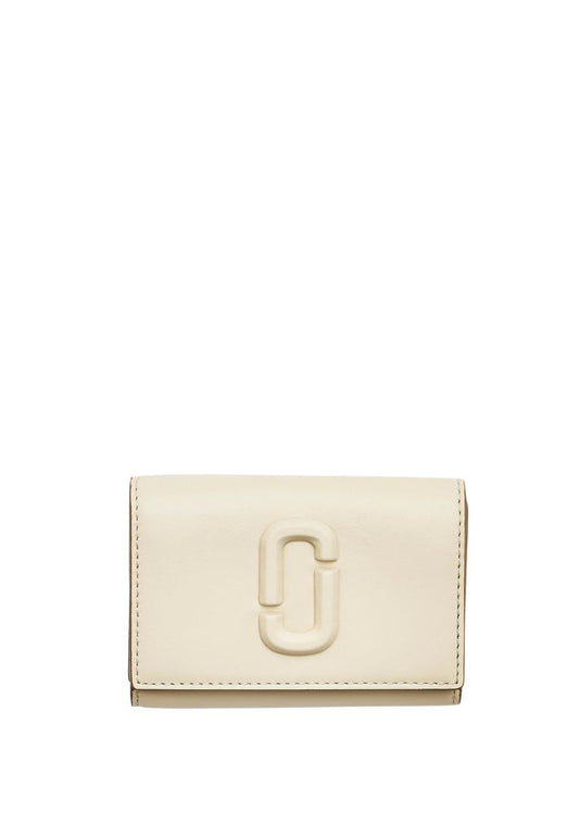 The Leather J Marc Trifold Wallet Cloud White