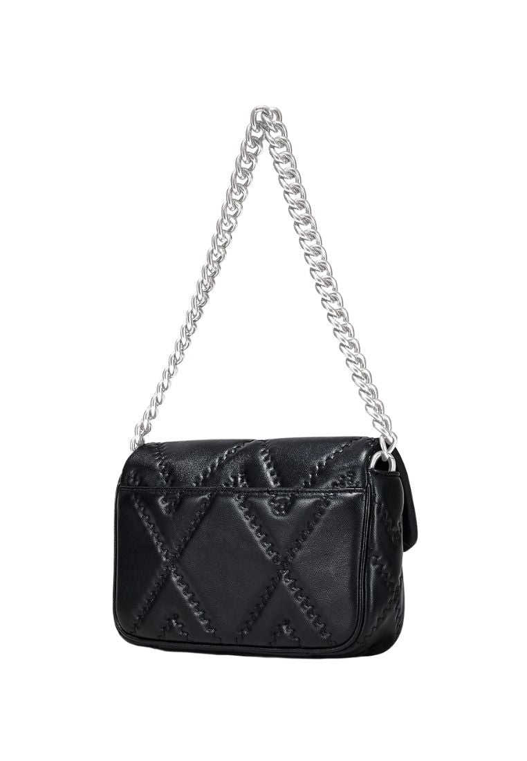 The Quilted Leather J Marc Shoulder Bag Black