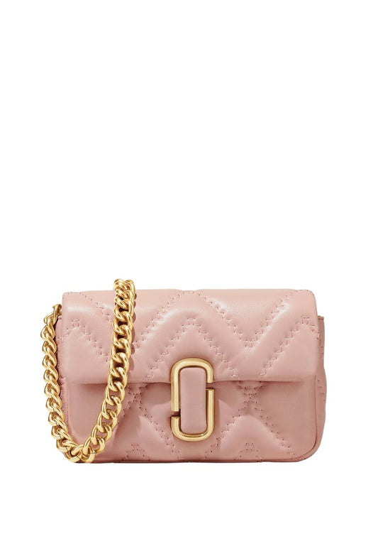 The Quilted Leather J Marc Shoulder Bag Rose