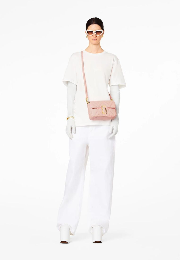 The Quilted Leather J Marc Shoulder Bag Rose