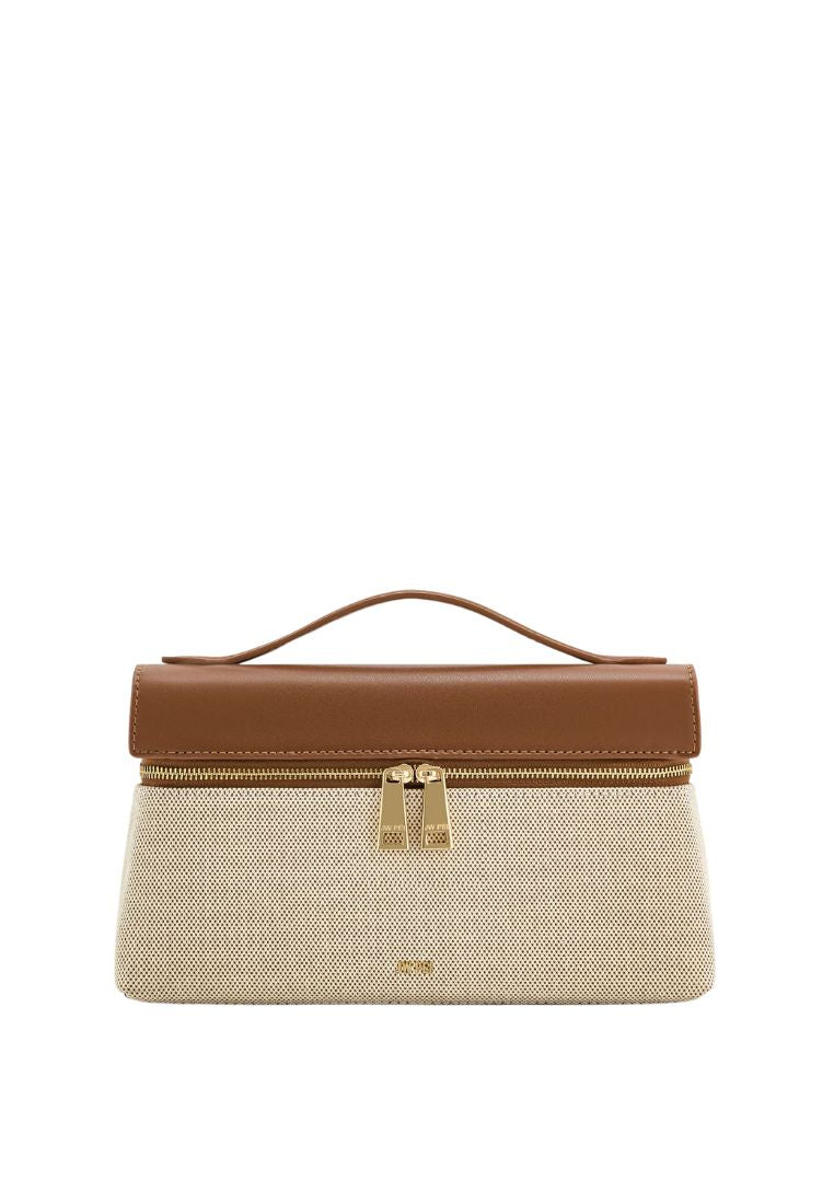 Thea Top Handle Bag - Brown Canvas