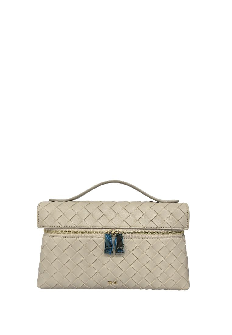 Thea Weave Texture Top Handle Bag - Light Apricot