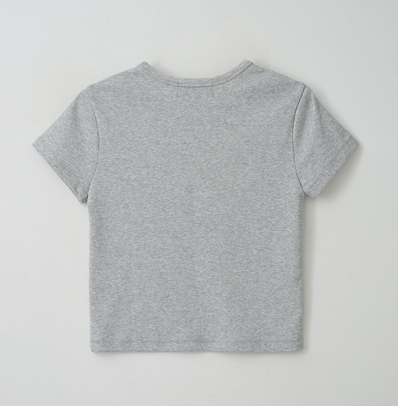 Vintage Crack Logo T-Shirt Gray