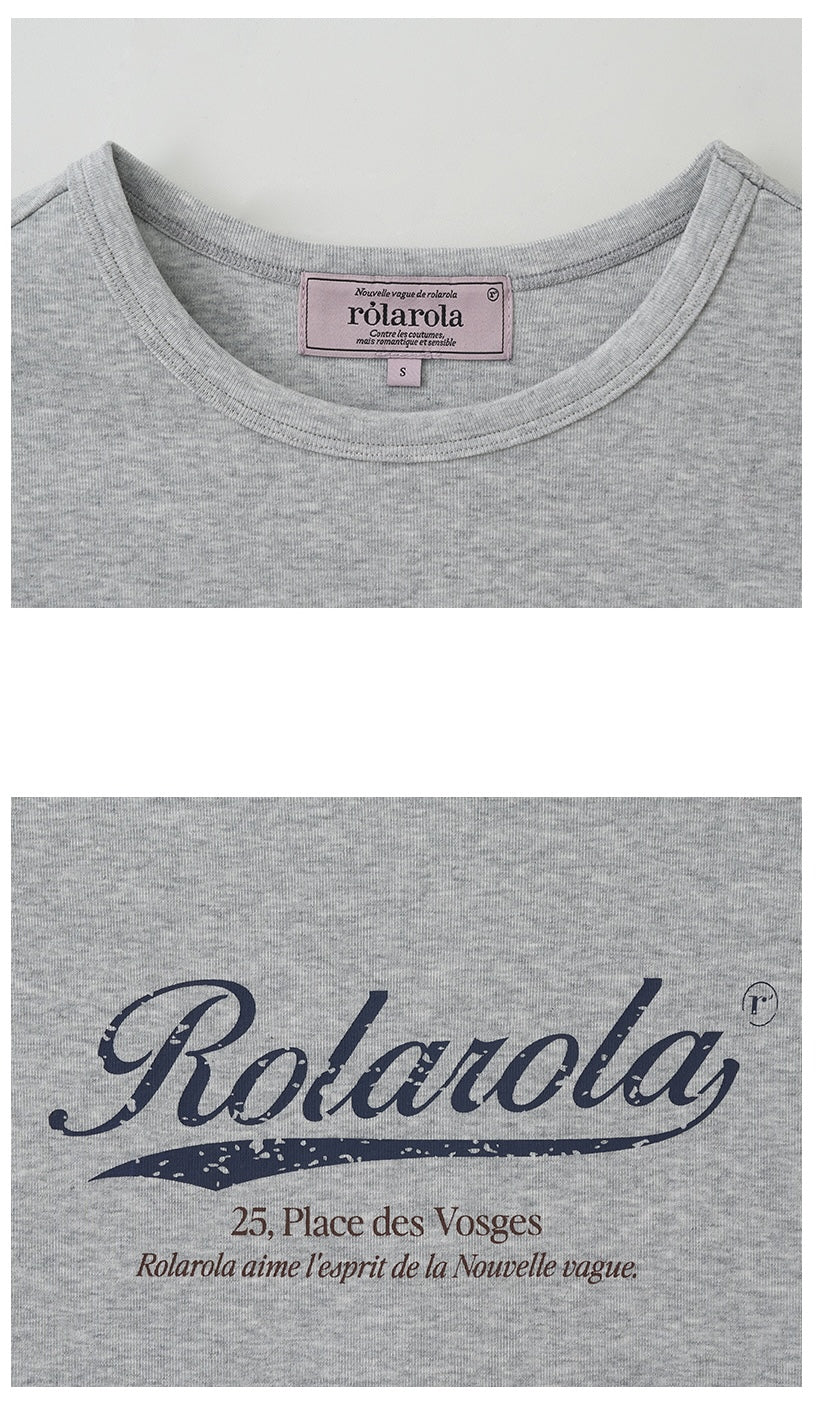 Vintage Crack Logo T-Shirt Gray