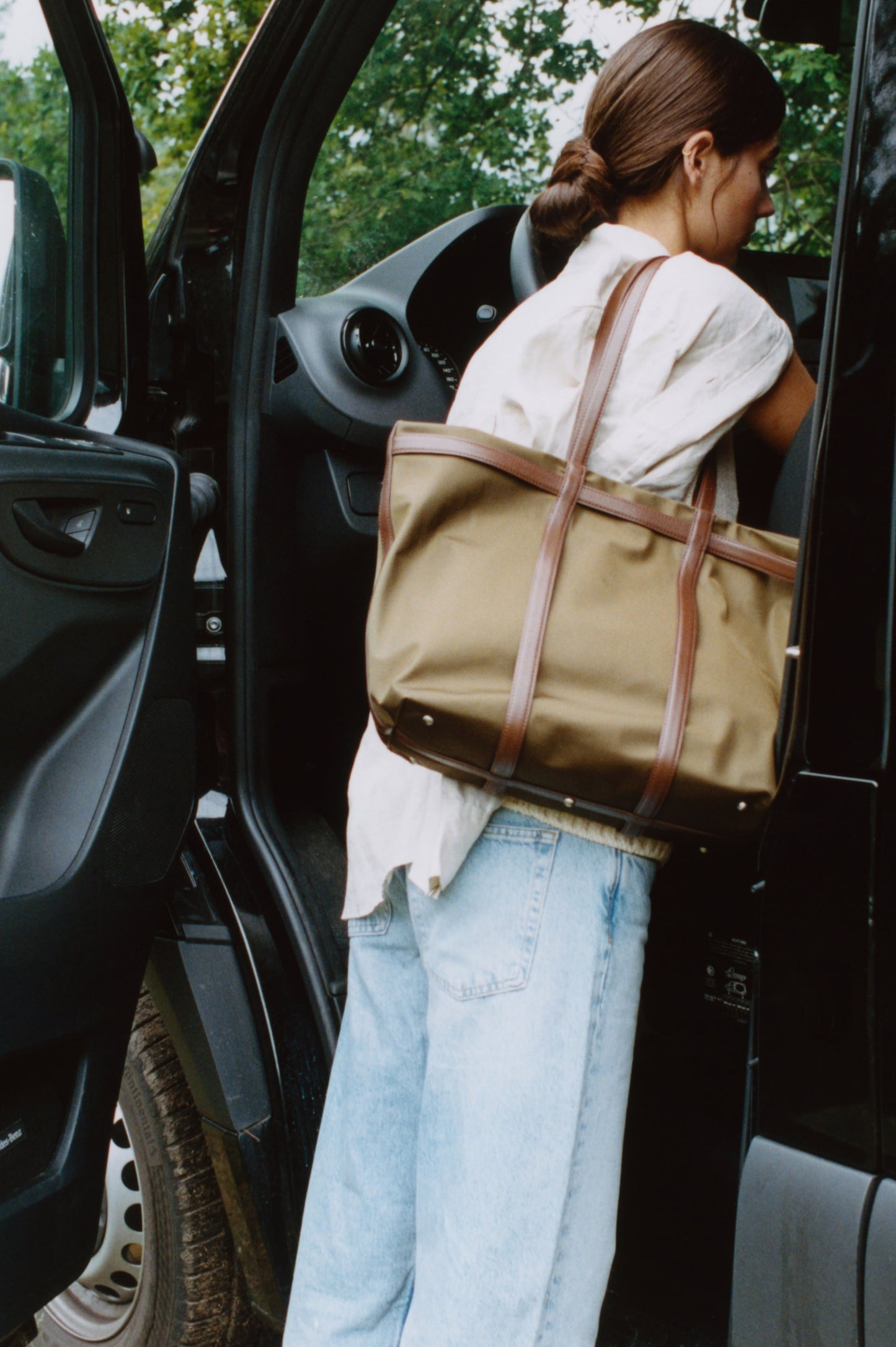 VOYAGE SHOPPER BAG khaki brown