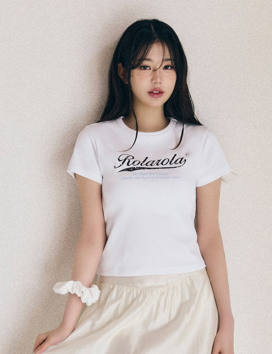 Vintage Crack Logo T-Shirt White