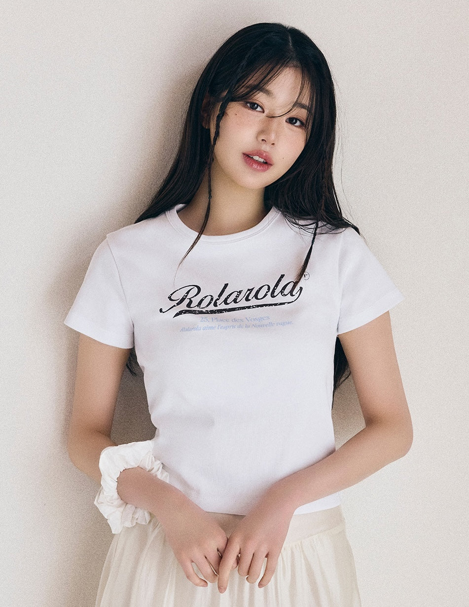 Vintage Crack Logo T-Shirt White