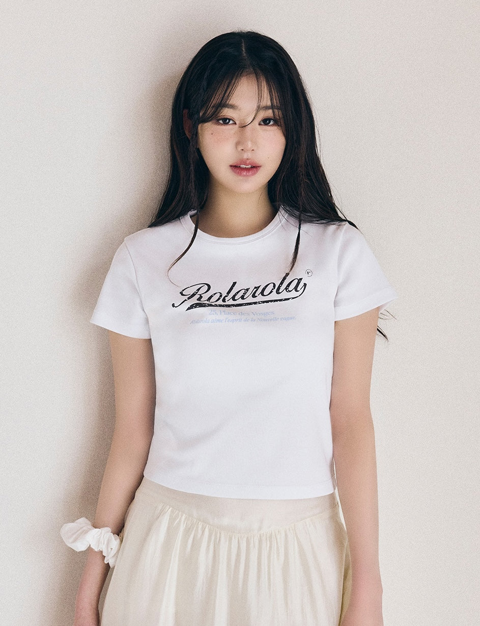 Vintage Crack Logo T-Shirt White