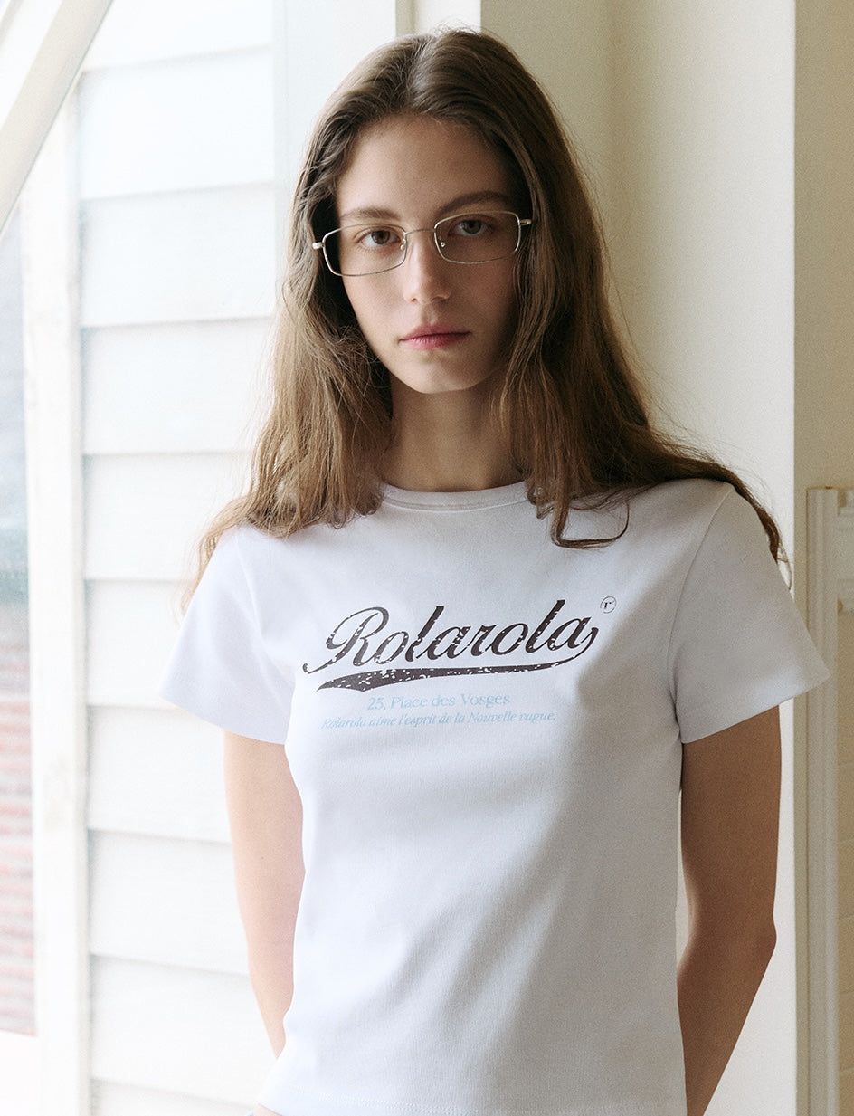 Vintage Crack Logo T-Shirt White