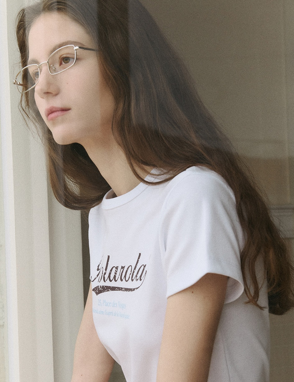 Vintage Crack Logo T-Shirt White