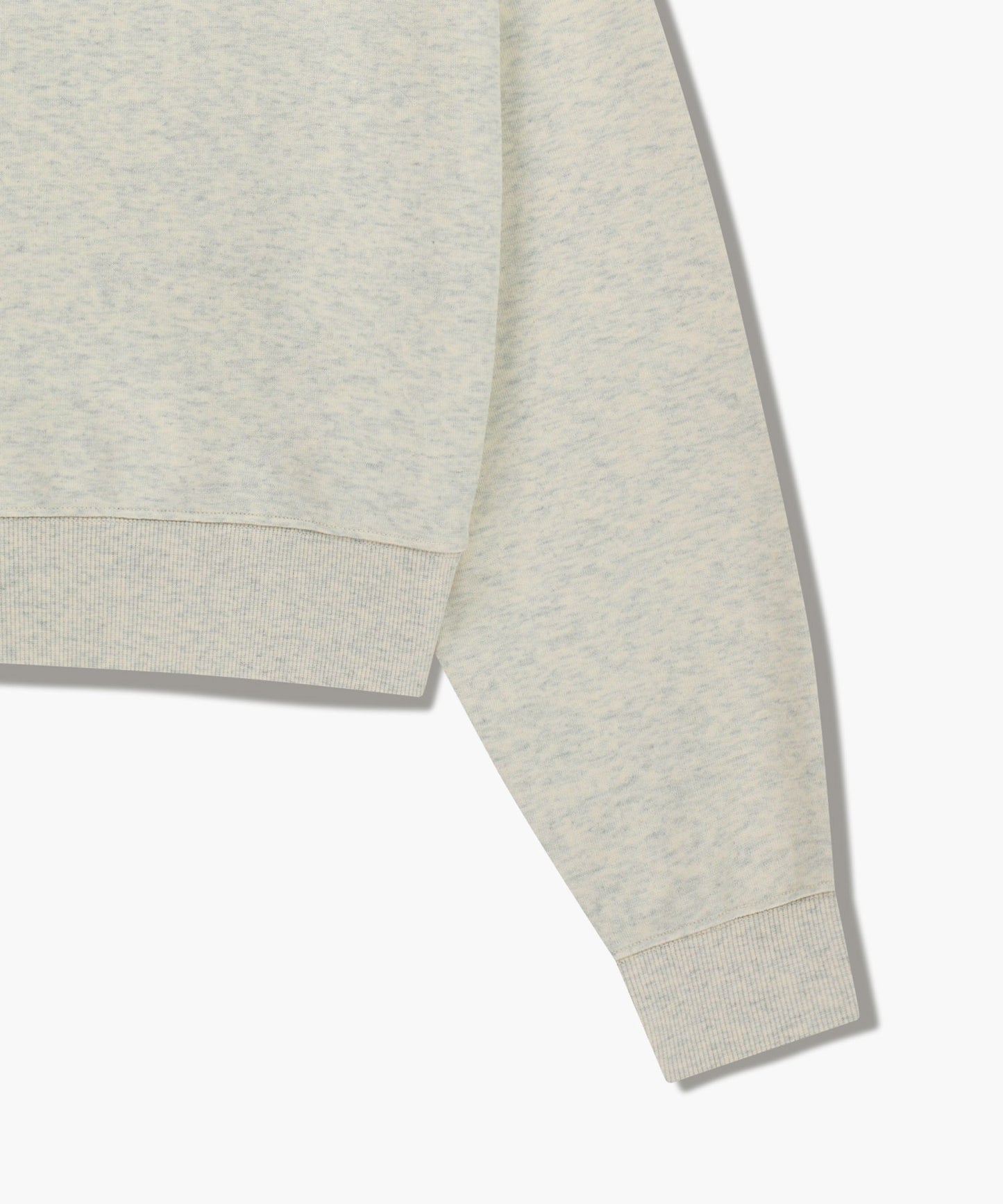 W SMALL CLASSIC LOGO CROP SWEATSHIRT oatmeal