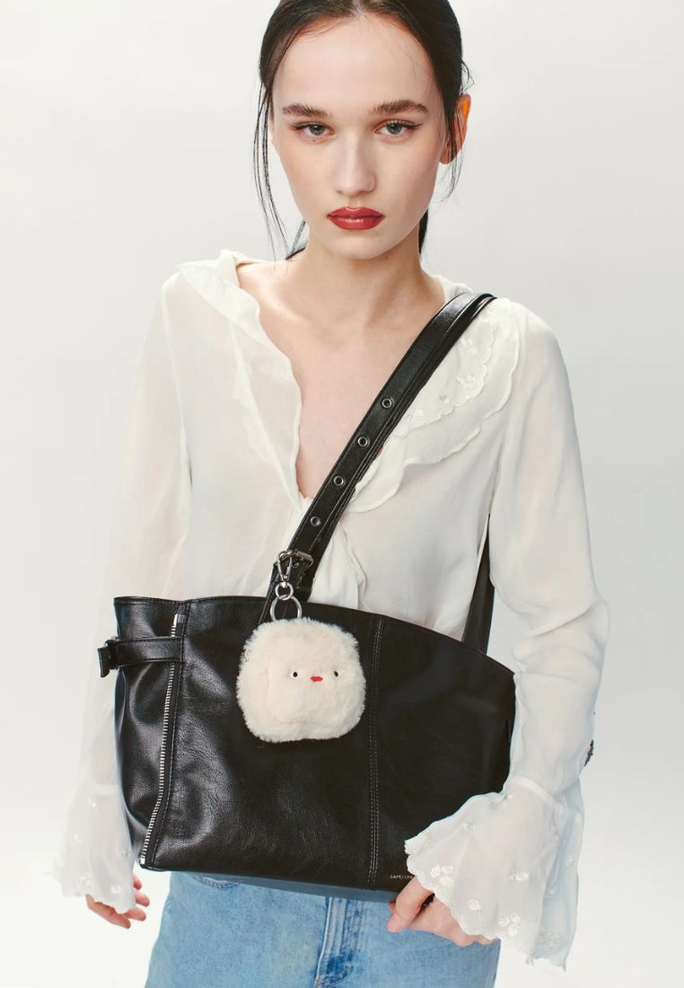 Zipper Shopper M Goat Black