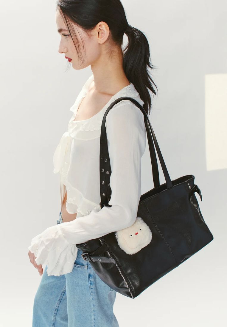 Zipper Shopper M Goat Black