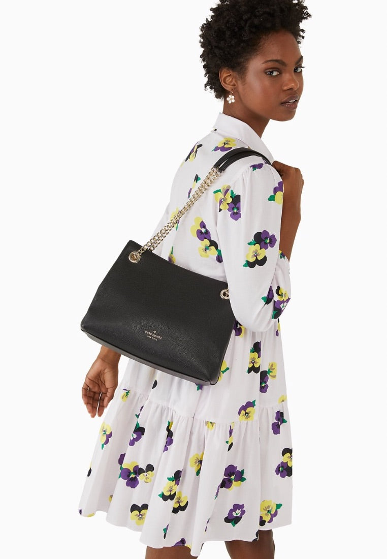 Halle Chain Shoulder Bag Black