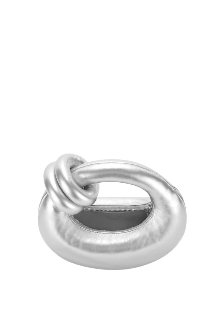 Abacus Top Handle Bag - Silver