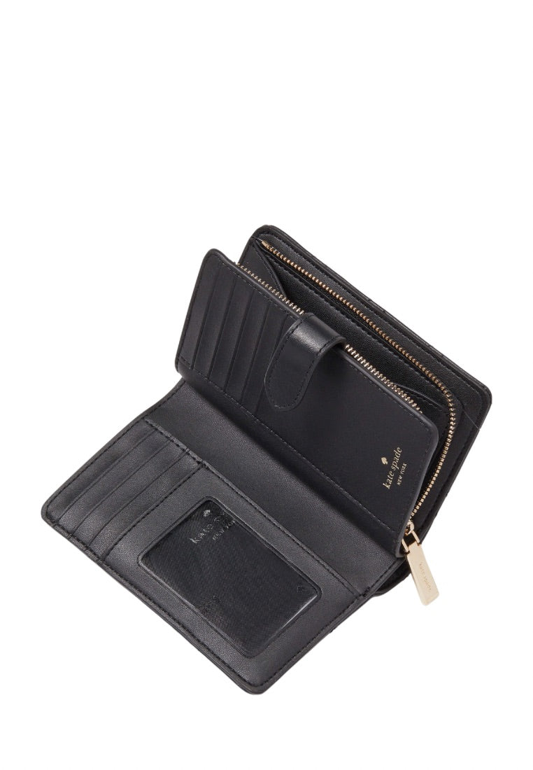 Carey Medium Compact Bifold Wallet Black