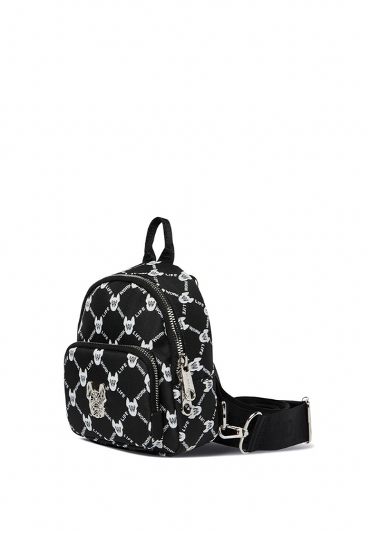 Mini Jacquard Monogram 2WAY Bag Pattern Black