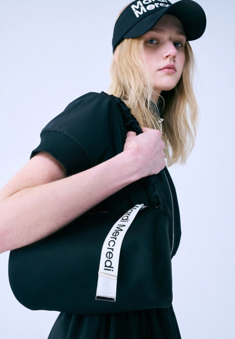 Neoprene Shoulder Bag Cylinder Black