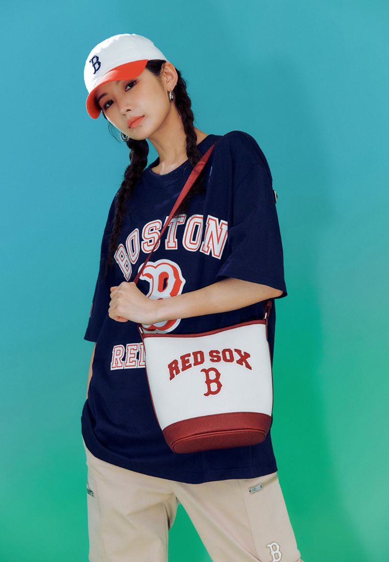 Varsity Basic Canvas Bucket Bag BOSTON RED SOX cream