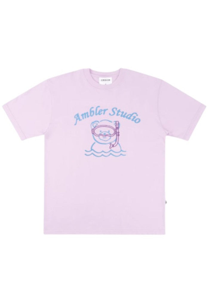 Overfit T-Shirt Snorkeling Bear