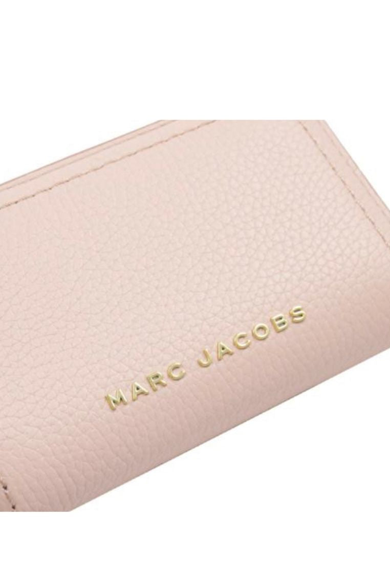 Topstitched Compact Zip Wallet Peach Whip