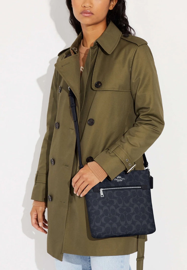 Rowan File Bag In Signature Canvas Denim Midnight Navy