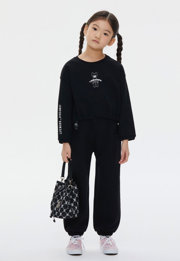 Jacquard 2WAY Mini Bucket Bag Pattern Black