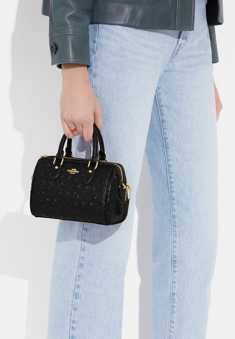 Mini Rowan Crossbody In Signature Leather Black