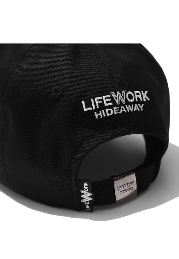 Logo Accent Cotton Baseball Cap Black