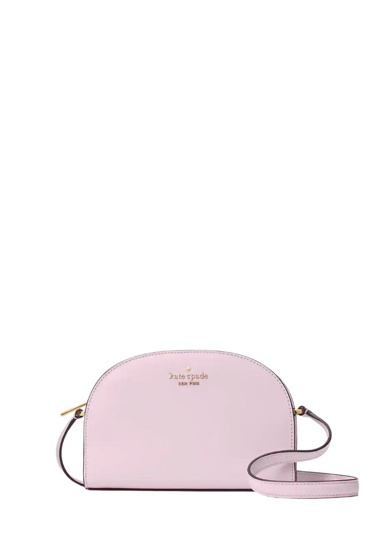 Perry Leather Dome Crossbody Pale Amethyst
