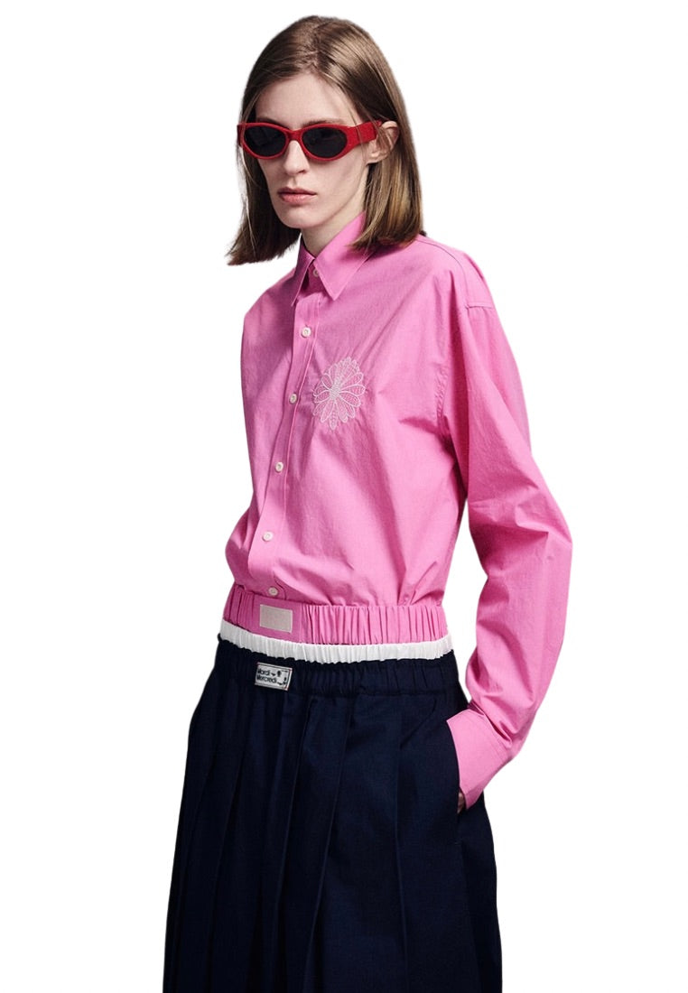 Cotton Poplin Shirt Peony Pink