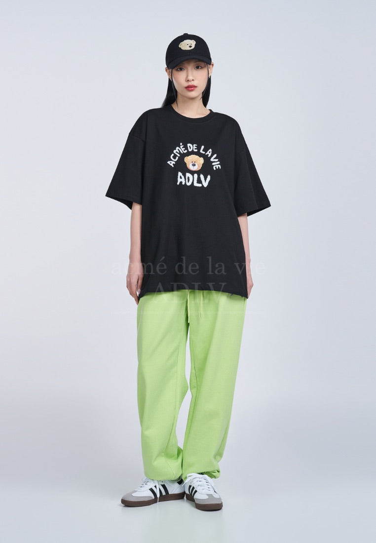 Boucle Bear Wool Ball Cap Black