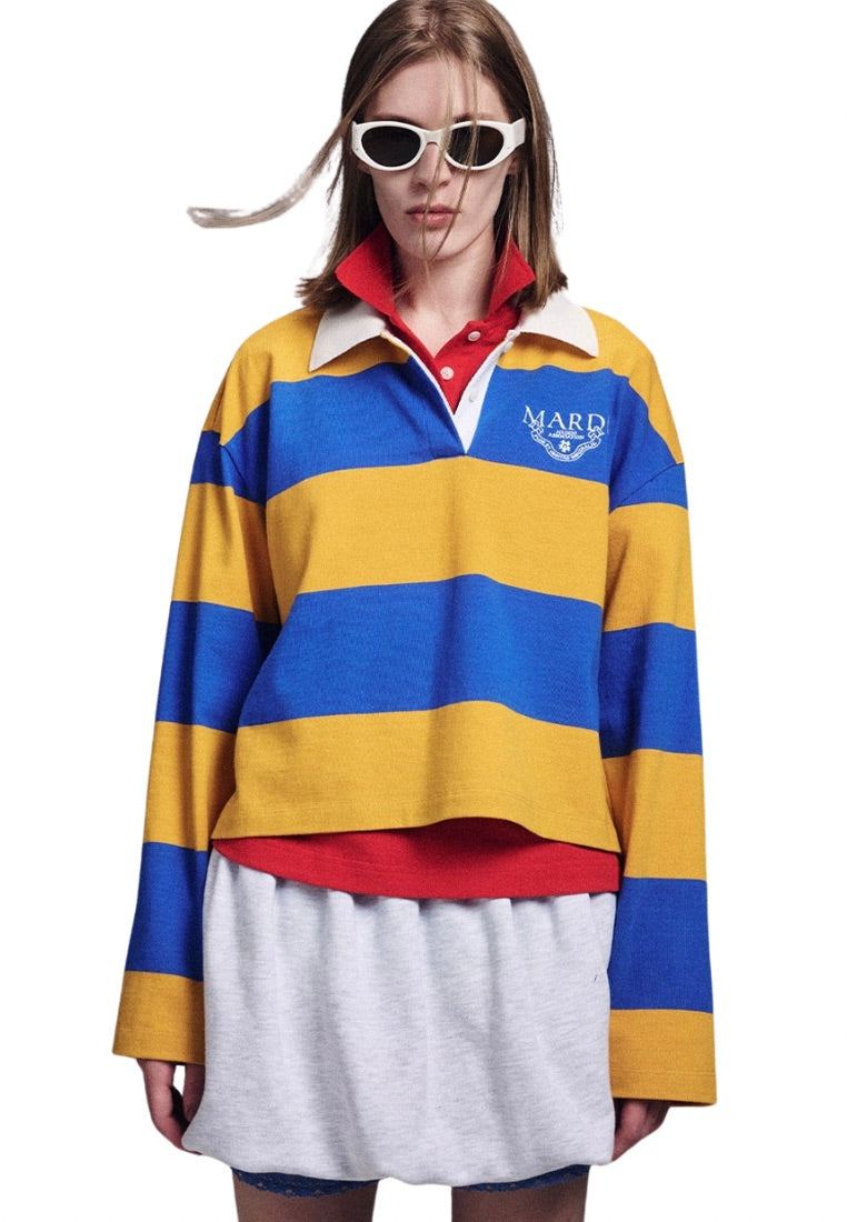 Rugby Shirt Stripe Alumni Classique Mustard Blue