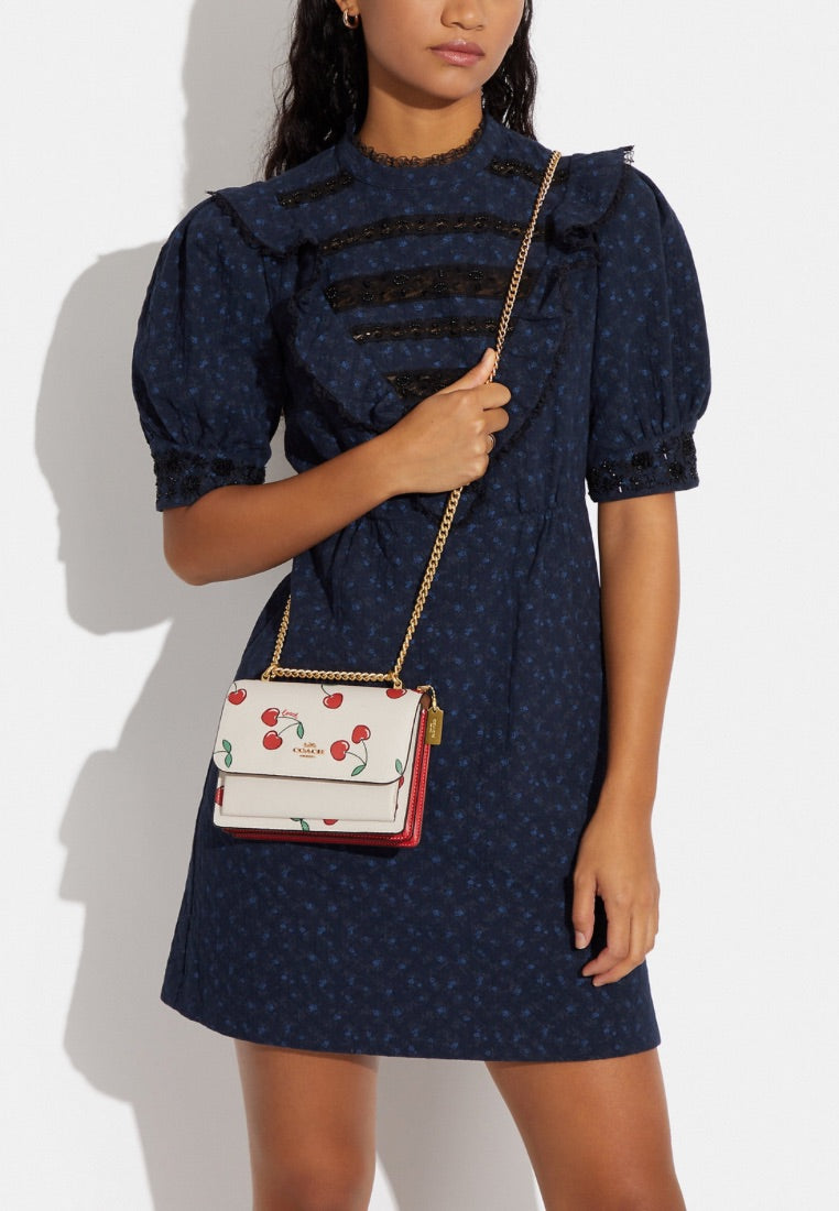 Mini Klare Crossbody With Heart Cherry Print Chalk Multi