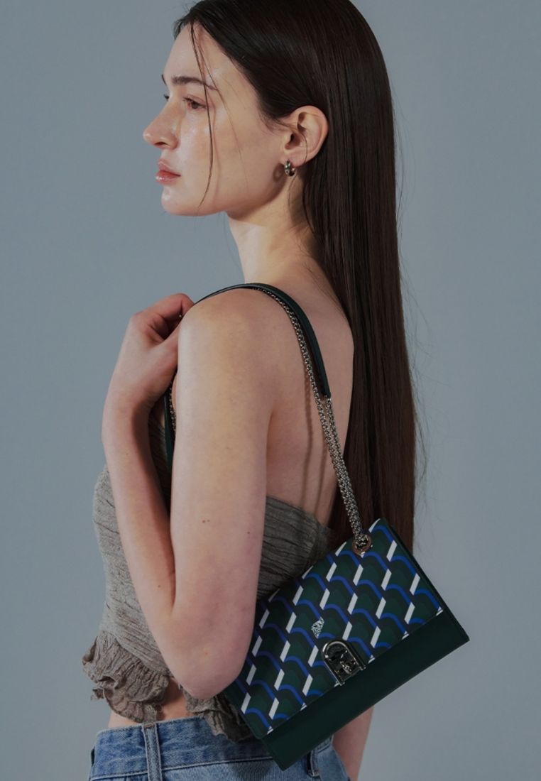 Amelie Monogram Shoulder Blue Mountain SS