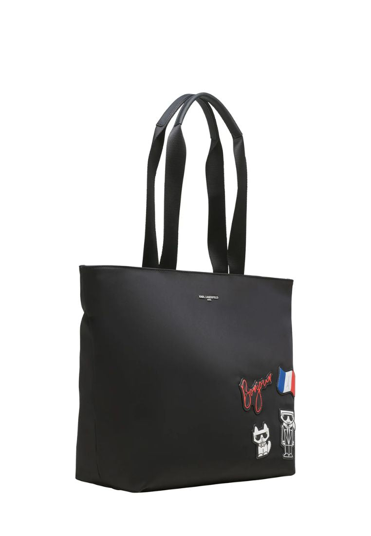 Amour Patch Tote Black
