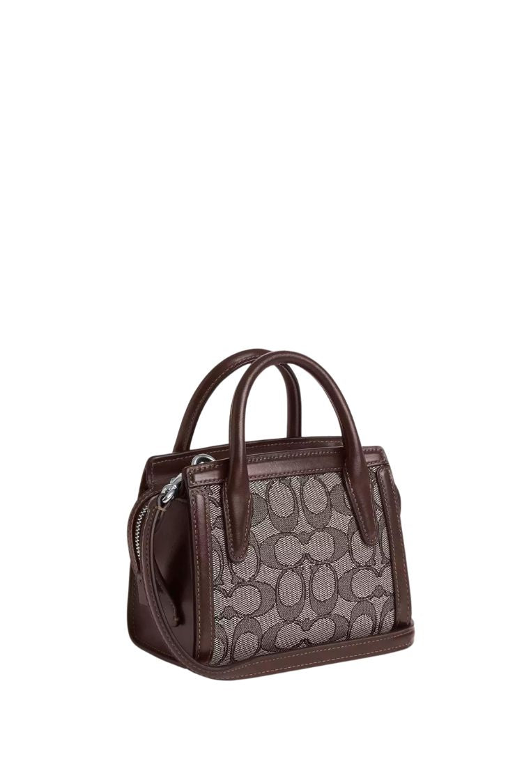 Andrea Mini Carryall In Signature Jacquard Oak Maple