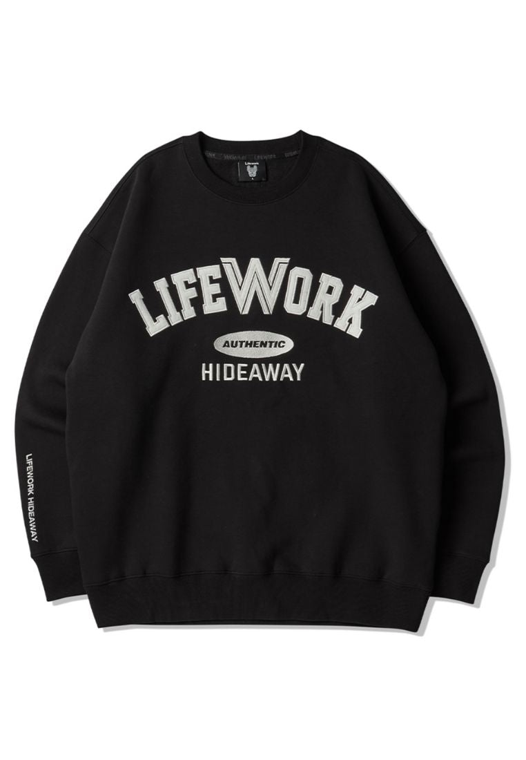Authentic Embroidery Logo Sweatshirt Black