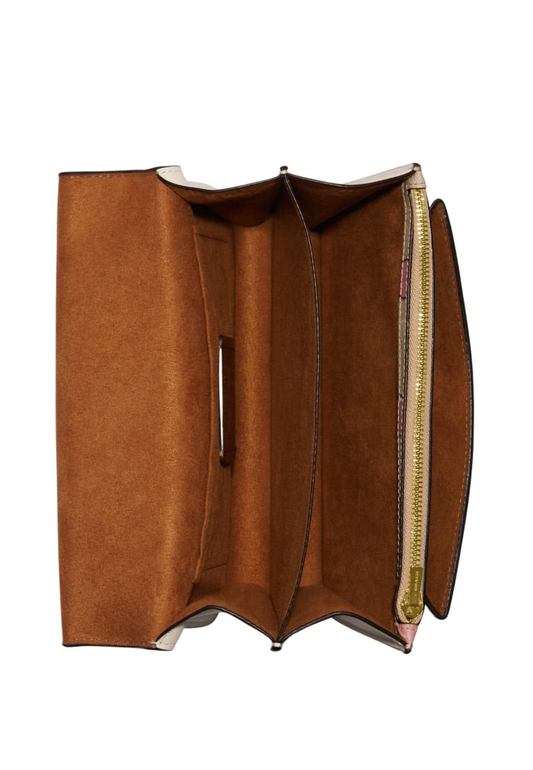 Klare Crossbody In Signature Canvas With Heart Cherry Print Light Khaki Multi