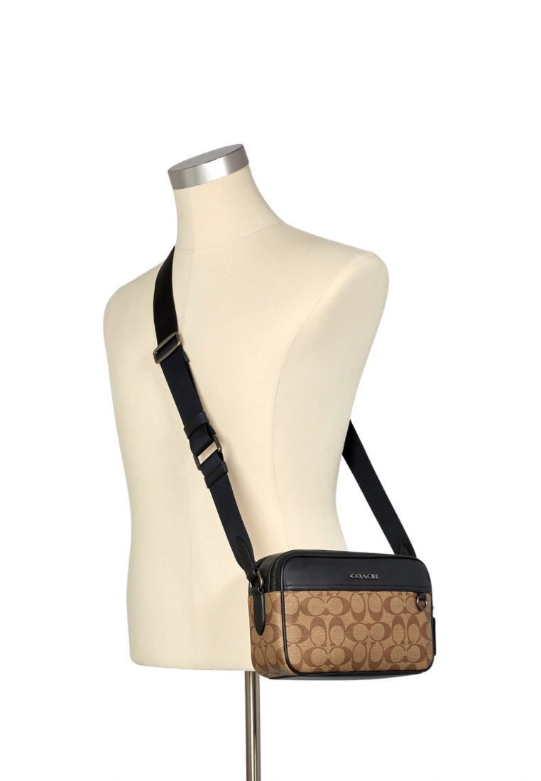 Graham Crossbody In Signature Canvas Metal Khaki