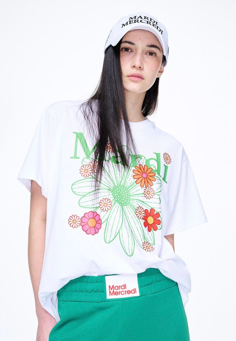 Tshirt FlowerMardi Blossom White Green
