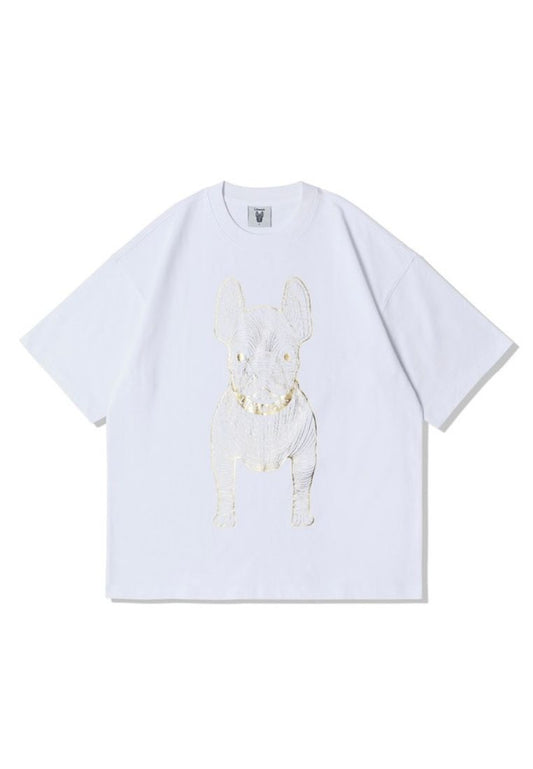 Gold Big Radog T-Shirt Pattern White