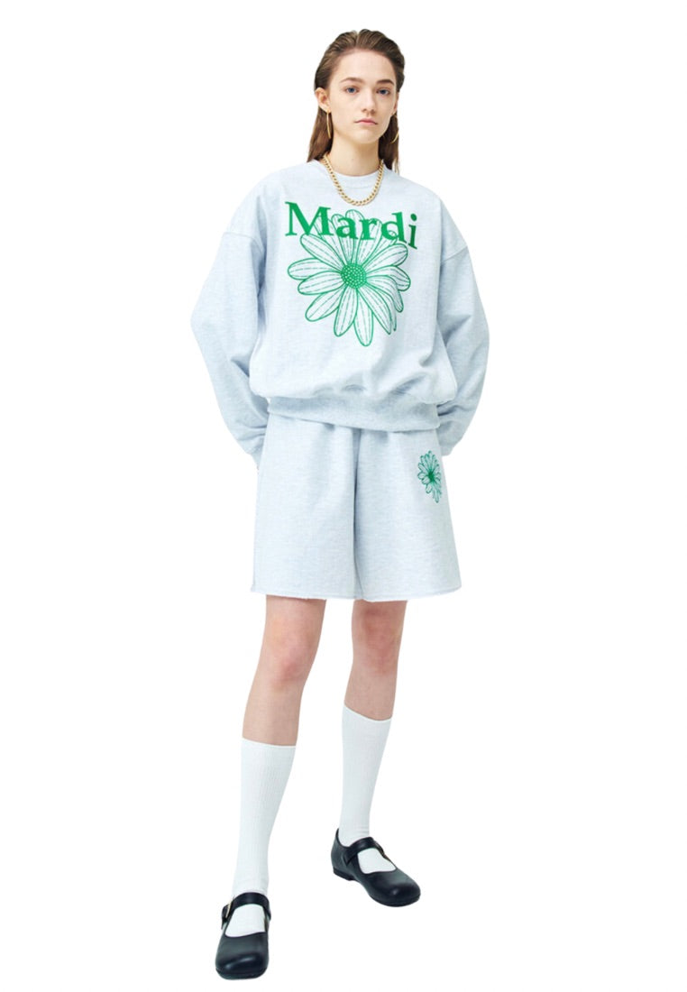 Sweatshirt FlowerMardi Heather Green